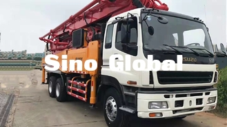 Caminhão Sany 46m das bombas concretas de mão do vermelho segundo com Isuzu Chassis