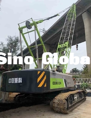 QUY80 usado Zoomlion 80 Ton Crawler Crane com comprimento do crescimento de 58m