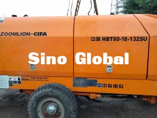 O reboque concreto usado elétrico bombeia a capacidade do funil de Zoomlion 600L