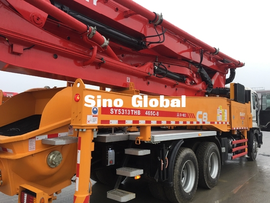 Caminhão Sany 46m das bombas concretas de mão do vermelho segundo com Isuzu Chassis