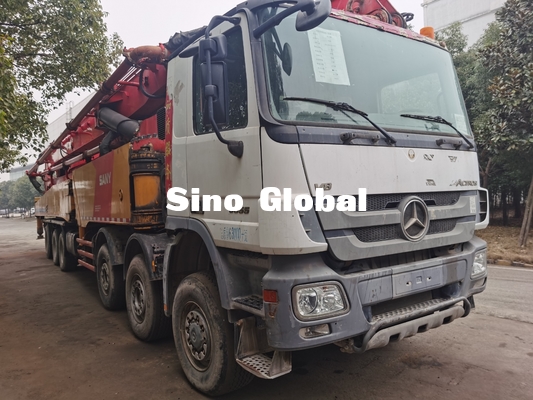 Euro usado vermelho IV 72m do caminhão da bomba 12Mpa concreta alcance vertical de 7 seções