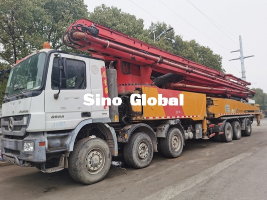 Euro usado vermelho IV 72m do caminhão da bomba 12Mpa concreta alcance vertical de 7 seções