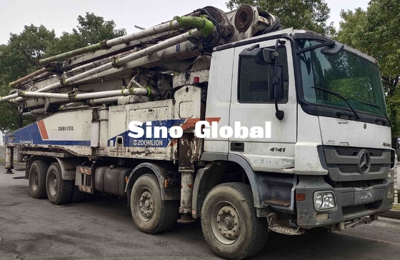 Zoomlion usado modela o caminhão da bomba concreta de 2013 56m com Mercedes Benz Chassis