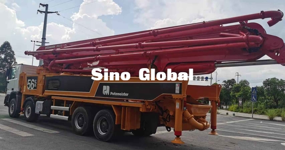 Caminhão diesel ³ usado /H da bomba concreta M56-5 148M de Putzmeister com 5 seções