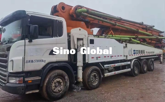Caminhão de Zoomlion 63M Used Concrete Pump com o chassi de Scania com modelo 2013