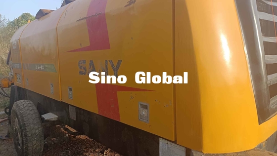 O reboque usado amarelo de Sany montou a bomba concreta 180KW HBT8018C