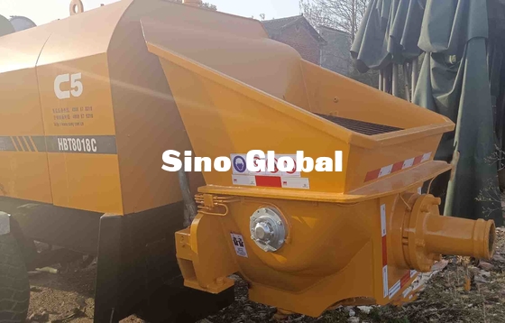 O reboque usado amarelo de Sany montou a bomba concreta 180KW HBT8018C