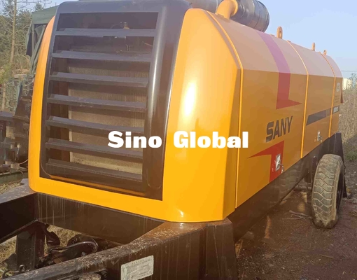 O reboque usado amarelo de Sany montou a bomba concreta 180KW HBT8018C