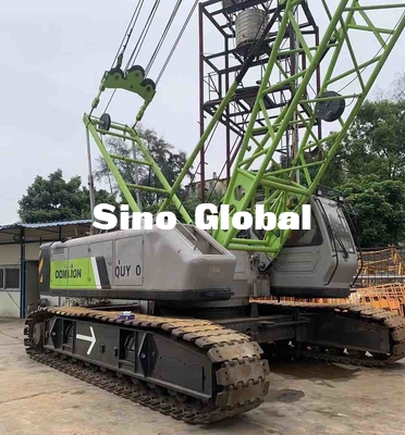 QUY80 usado Zoomlion 80 Ton Crawler Crane com comprimento do crescimento de 58m