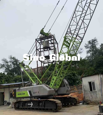 QUY80 usado Zoomlion 80 Ton Crawler Crane com comprimento do crescimento de 58m