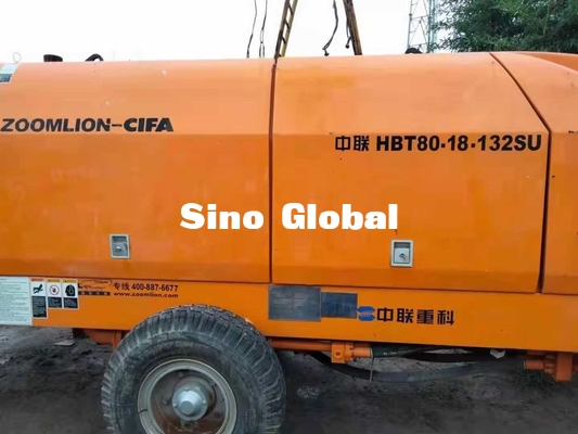 O reboque concreto usado elétrico bombeia a capacidade do funil de Zoomlion 600L