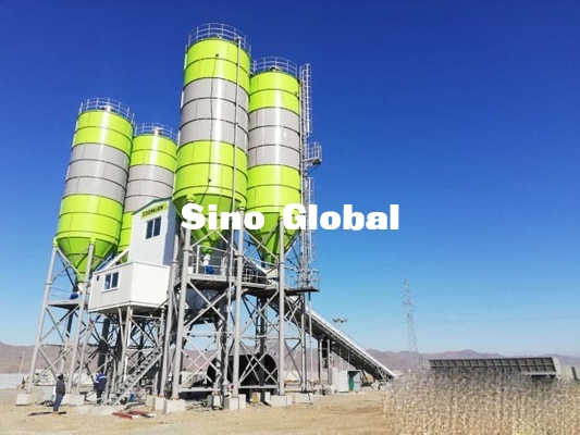 Planta de tratamento por lotes do tipo HZS60P de Zoomlion com poder instalado 100KW